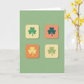 Carte d'art Lucky Shamrocks (Fleur jaune)