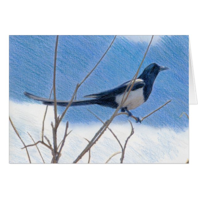 Carte d'art Magpie (Devant horizontal)