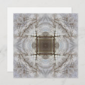 Carte d'art Mandala Winter Tree (Devant / Derrière)