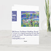 Carte d'art : Mariage tropical (Dos)