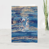 Carte d'art marine bleu côtier (Devant)