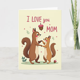 Carte d'art mignonne 'Je t'aime maman'
