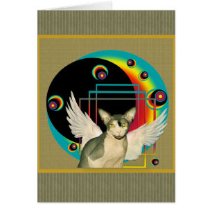 Carte d'art moderne d'ange de la carte Sphynx
