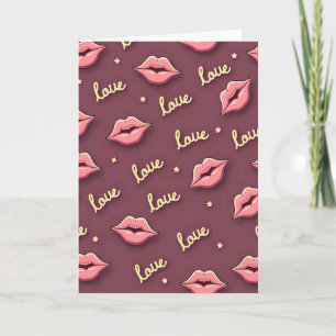 Carte d'art moderne Love Lips