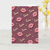 Carte d'art moderne Love Lips (Fleur jaune)