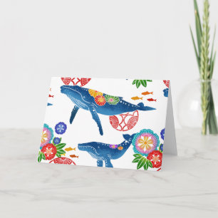 carte d'art motif de style bingata