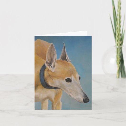 Carte d'art Old Greyhound Dog (Devant)