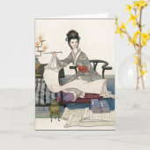 Carte d'art orientale 1 (Fleur jaune)