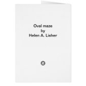 Carte d'art ovale labyrinthe (Dos)