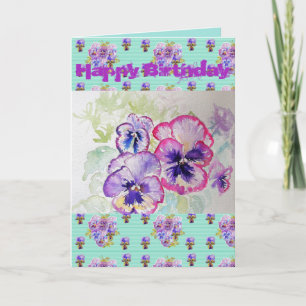 Carte d'art Pansy Viola Pansy