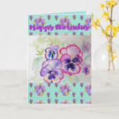 Carte d'art Pansy Viola Pansy (Fleur jaune)