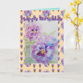 Carte d'art Pansy Viola Pansy (Fleur jaune)