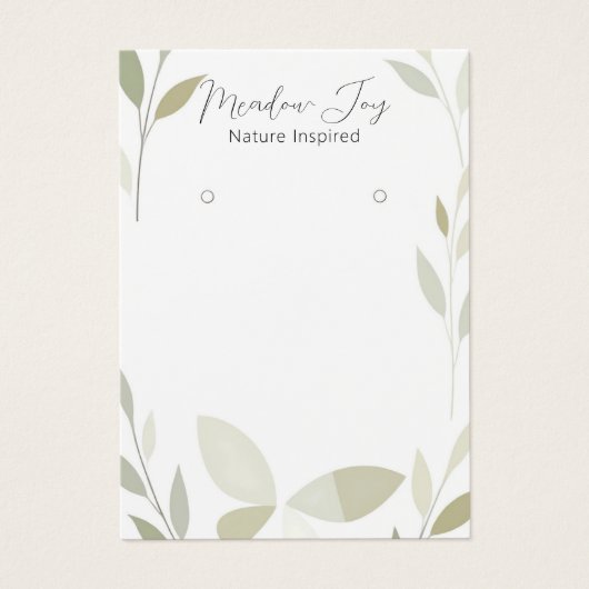 Carte d'art Papillon d'aquarelle au feuillage (Devant)