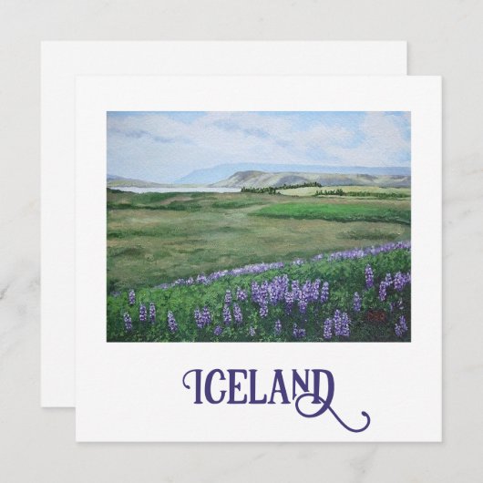 Carte d'art paysager islandais par Pola.B.Alex (Devant / Derrière)