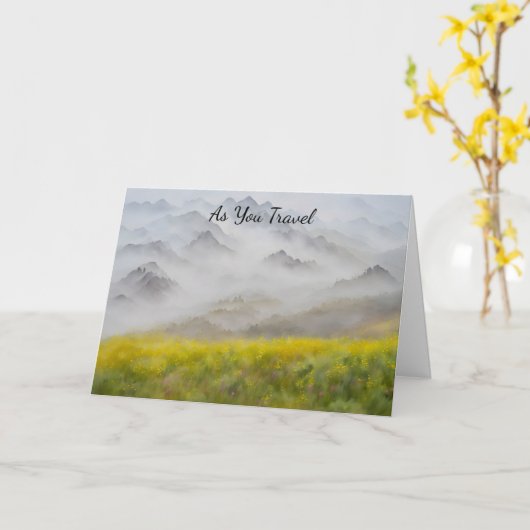 Carte d'art paysager Voyage (Fleur jaune)