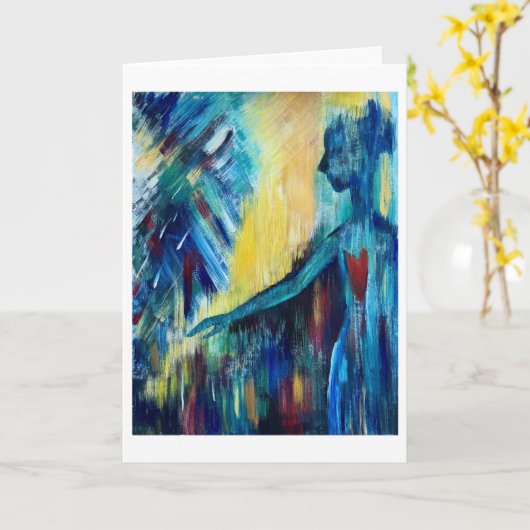 Carte d'art : Perte (Fleur jaune)