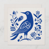 Carte d'art populaire scandinave (Devant / Derrière)