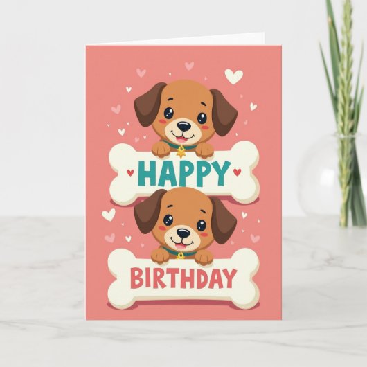 Carte d'art pour chien mignon (Devant)