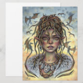 Carte d'art pour femme Imaginaire Fairy (Devant / Derrière)