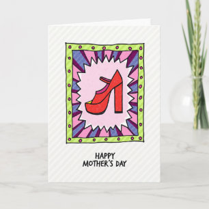 Carte d'art pour la fête des mères Red Shoe