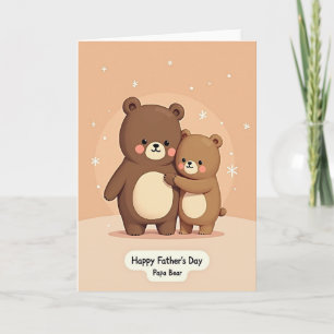 Carte d'art pour la fête des pères "Ours affectueu