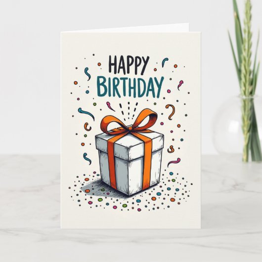 Carte d'art pour le forfait d'anniversaire (Devant)