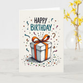 Carte d'art pour le forfait d'anniversaire (Fleur jaune)