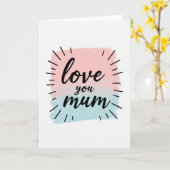 Carte d'art pour maman je t'aime (Fleur jaune)