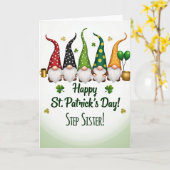 Carte d'art rétro Gnome Fun St Patricks (Fleur jaune)