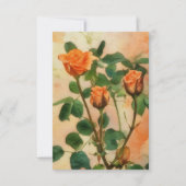 Carte d'art Rose orange Anniversaire ou tout (Devant)