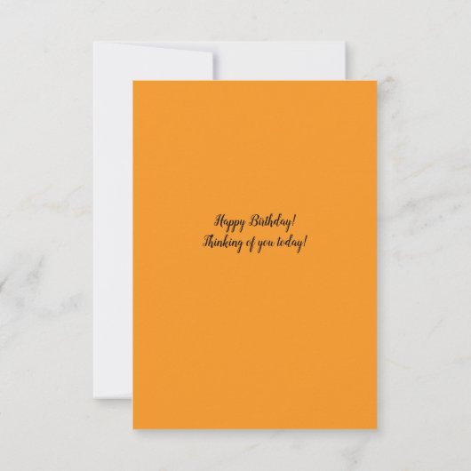 Carte d'art Rose orange Anniversaire ou tout (Dos)
