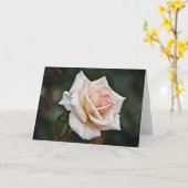 Carte d'art rose vierge (Fleur jaune)