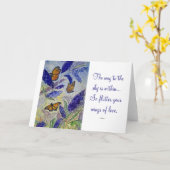 Carte d'art Rumi Love Cote Papillon Watercolor (Fleur jaune)