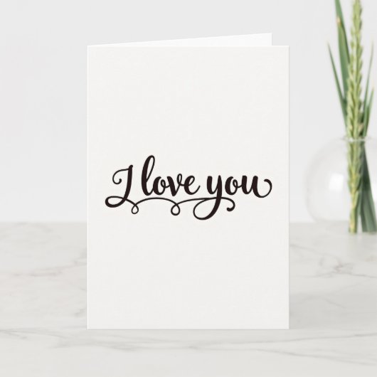Carte d'art scriptée « Je t'aime » (Devant)