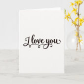 Carte d'art scriptée « Je t'aime » (Fleur jaune)