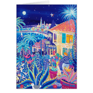 Carte d'art : Sérénade éclairée par la lune, Clos