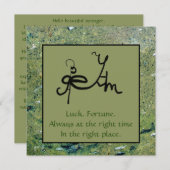 Carte d'art Sigil de la chance et de la fortune (Devant / Derrière)