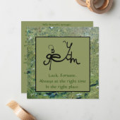 Carte d'art Sigil de la chance et de la fortune (Devant/Arrière en situation)