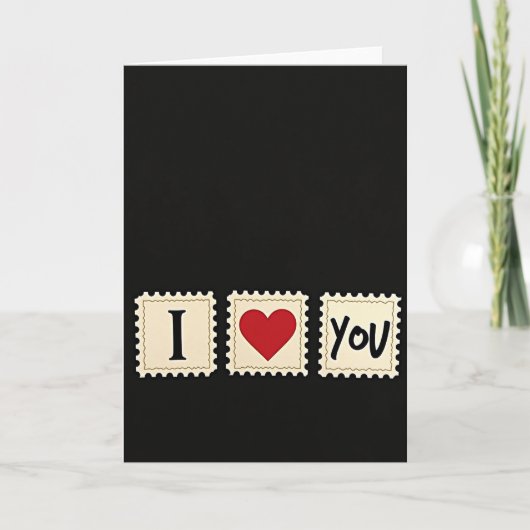 Carte d'art simple Je t'aime (Devant)