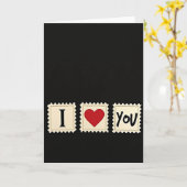 Carte d'art simple Je t'aime (Fleur jaune)