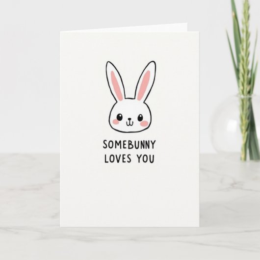 Carte d'art Somebunny vous aime (Devant)