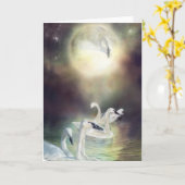 Carte d'art Swan Dreams (Fleur jaune)
