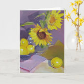 Carte d'art tournesol vierge (Fleur jaune)