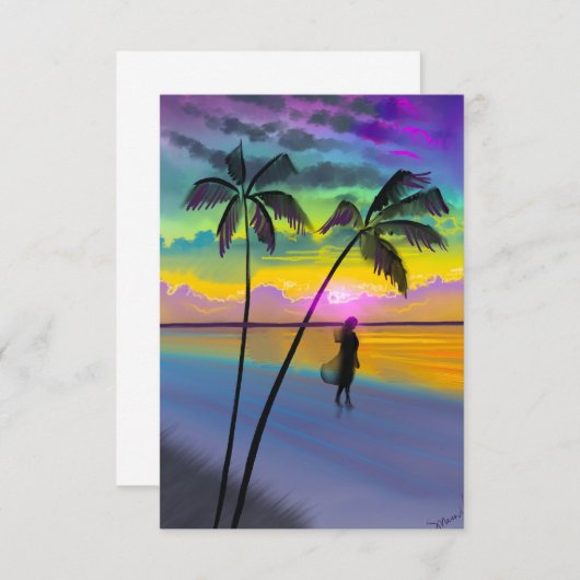 Carte d'art Tropical Paradise (Devant / Derrière)