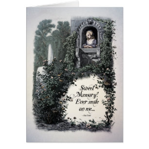 Carte d'art victorienne Brontë "Sweet Memory"