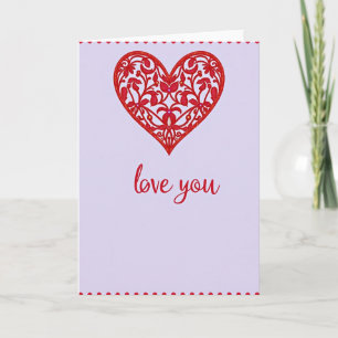 Carte d'art Vines Love You Heart