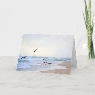 Carte d'art Watercolor Sea Birds