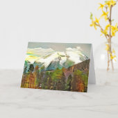 Carte d'art Waterton Snow Mountain (Fleur jaune)