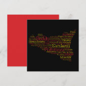 Carte d'art Word sicilien (Devant / Derrière)