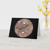 Carte d'art Yin et Yang Rock (Fleur jaune)